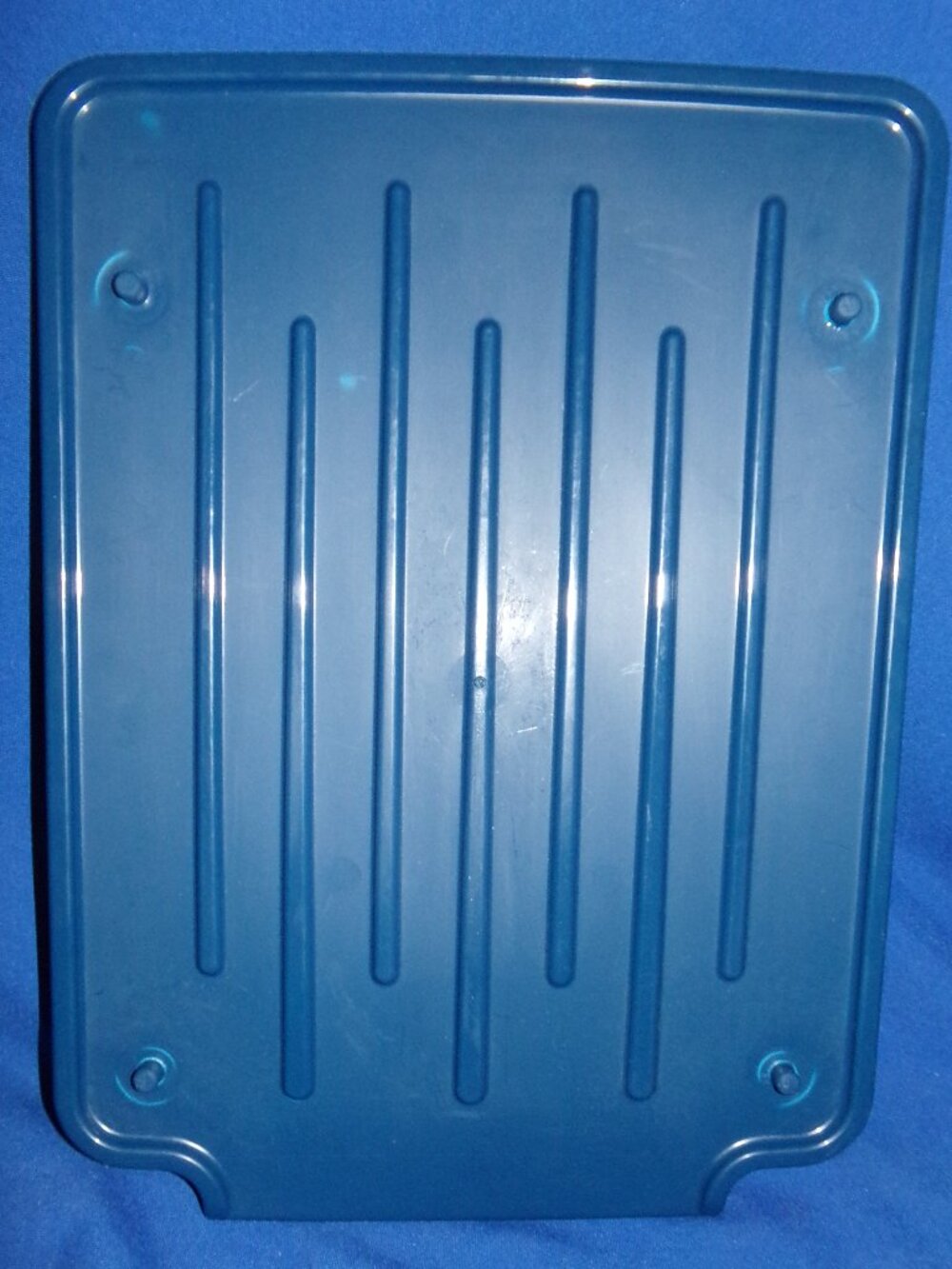 Vintage Unused Heavy Plastic Sterilite Dish Draining Board - Blue